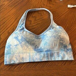 Blue Tie-Dye Sports Bra
